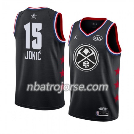 Män Denver Nuggets Tröja Nikola Jokic 15 2019 All-Star Jordan Brand Svart Swingman